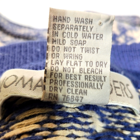 Fair Isle NOMADIC TRADERS Knit VTG Winter Holiday Pullover Sweater (M) - Picture 13 of 13